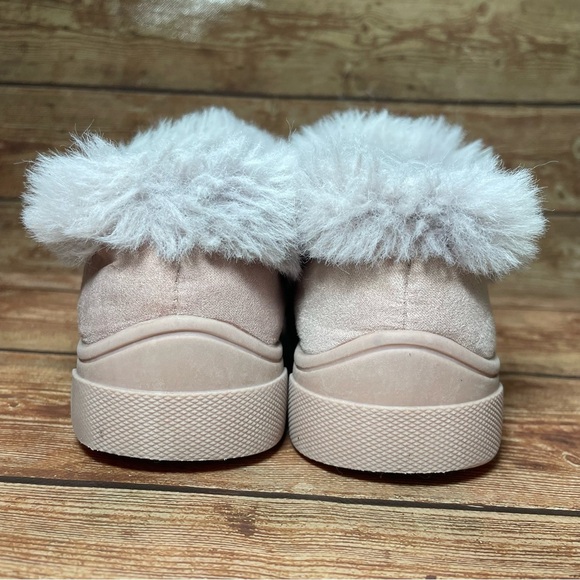 Steve Madden Jhugz Faux Fur Trim Slip-On Slippers Girl's Size 13 Pink Blush - Picture 4 of 13